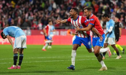 El Girona recupera el liderato en solitario con un gol de Yangel Herrera en el 91