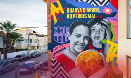 “Gana o aprende, no pierdas nunca”, el lema del mural sorpresa que el Barça regala a Aitana