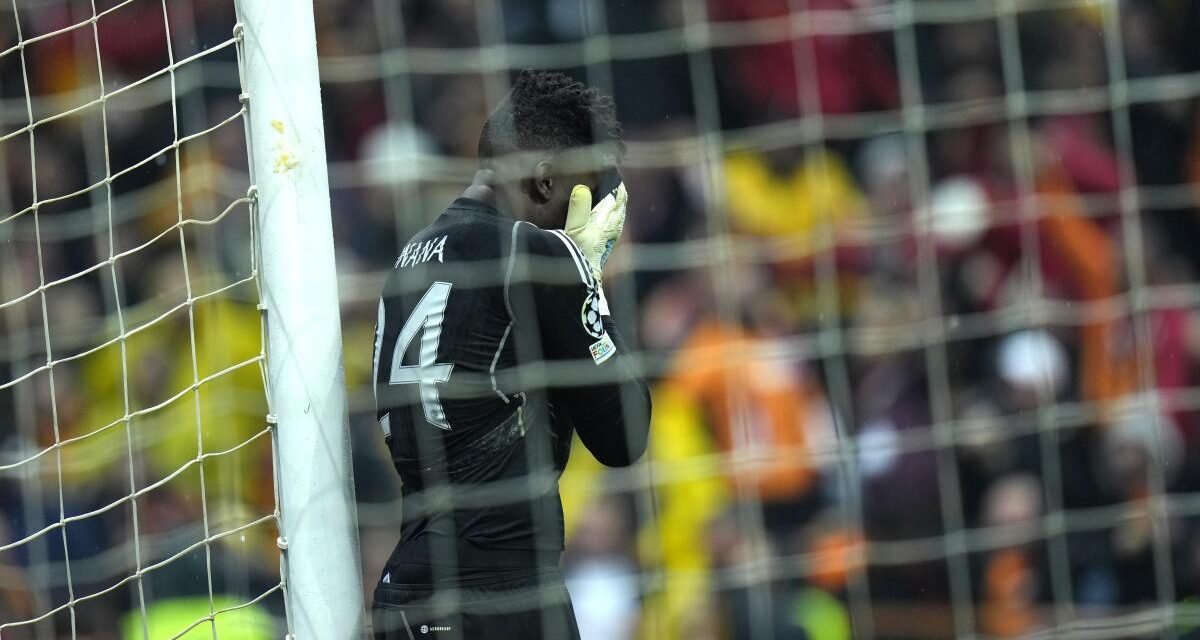 Onana comete dos errores que dejan al United “colgando de un hilo” en la Champions