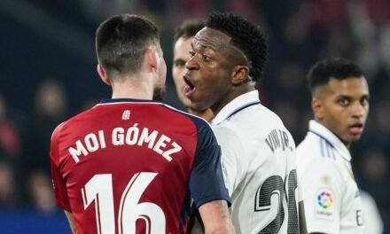 Se archiva la denuncia por insultos racistas contra Vinícius en el campo del Osasuna