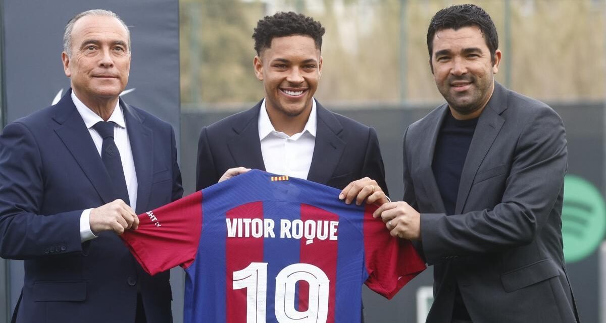 Vitor Roque, presentado con el Barça: “Es un sueño hecho realidad”