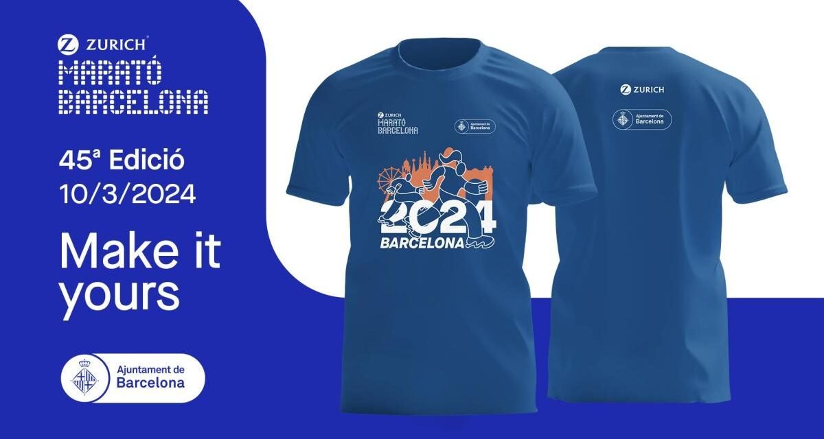 Así es la nueva camiseta de la Zurich Marató Barcelona 2024