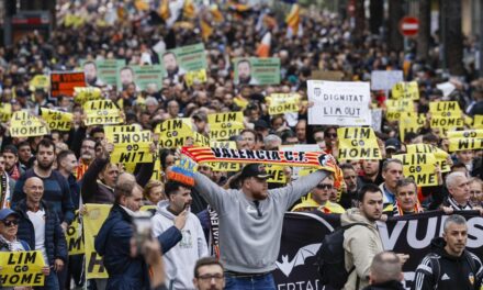 Multitudinaria manifestación de la afición del Valencia CF contra la gestión de Peter Lim