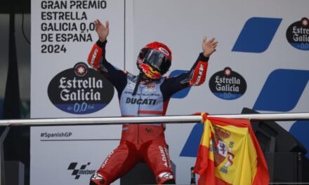 Así celebró Marc Márquez su primer podio dominical con Ducati