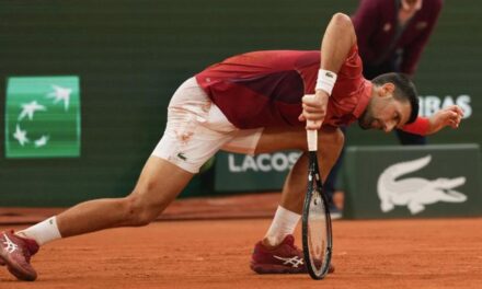 La rodilla tumba a Djokovic