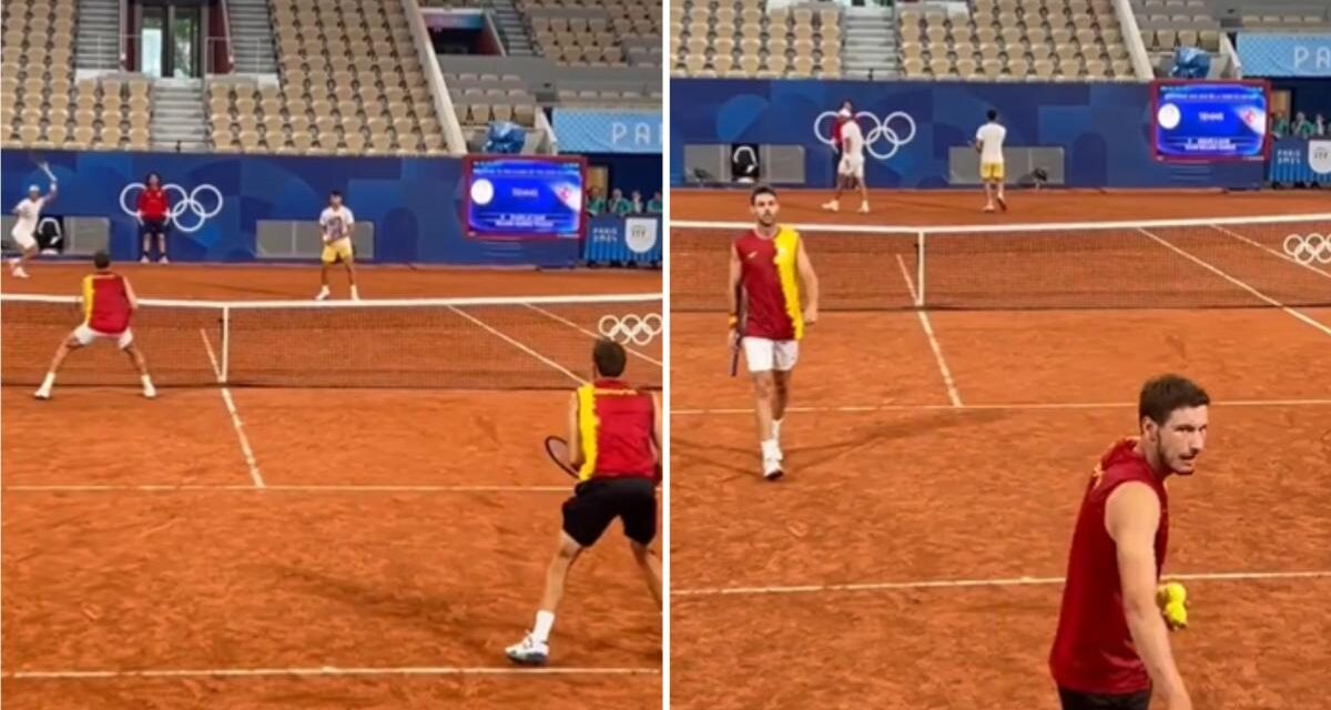 La desesperación de Pablo Carreño al entrenar el dobles contra Nadal y Alcaraz: “Tío, eso no vale”