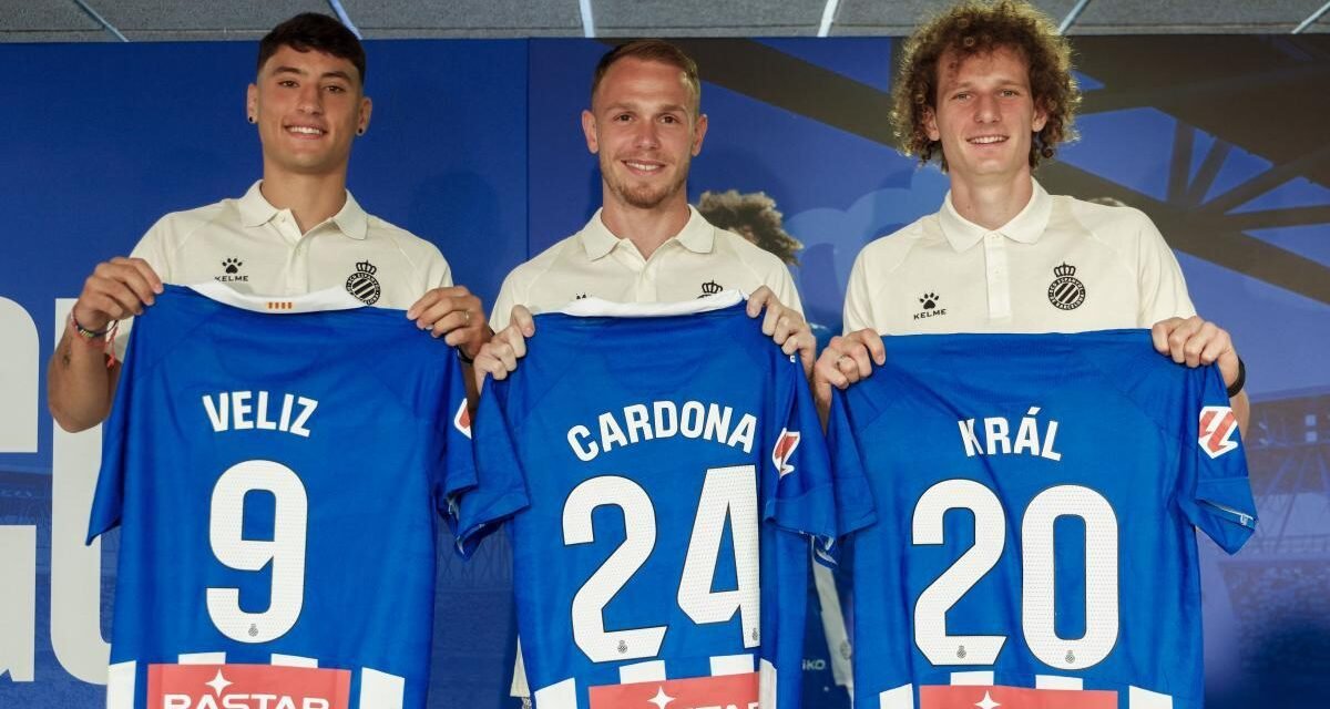 Véliz, Král y Cardona completan a un Espanyol ambicioso