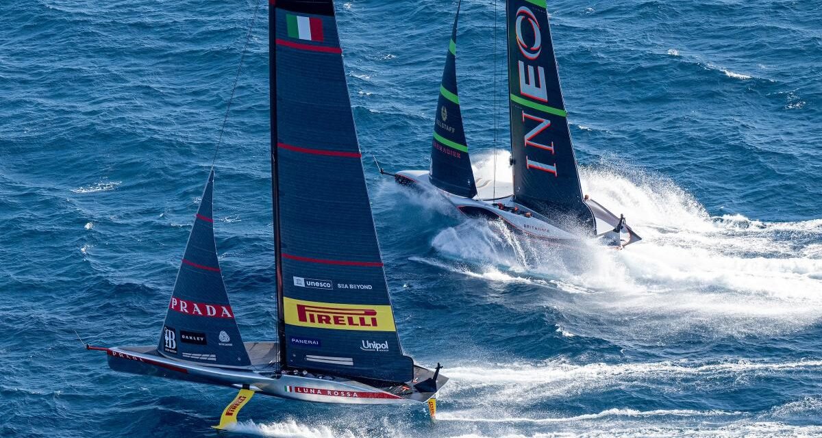 Luna Rossa resiste la presión del INEOS y empata la serie en el tercer dia de final