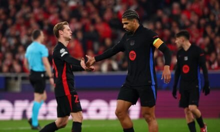 Once de gala del Barça con Araújo para recibir al Benfica