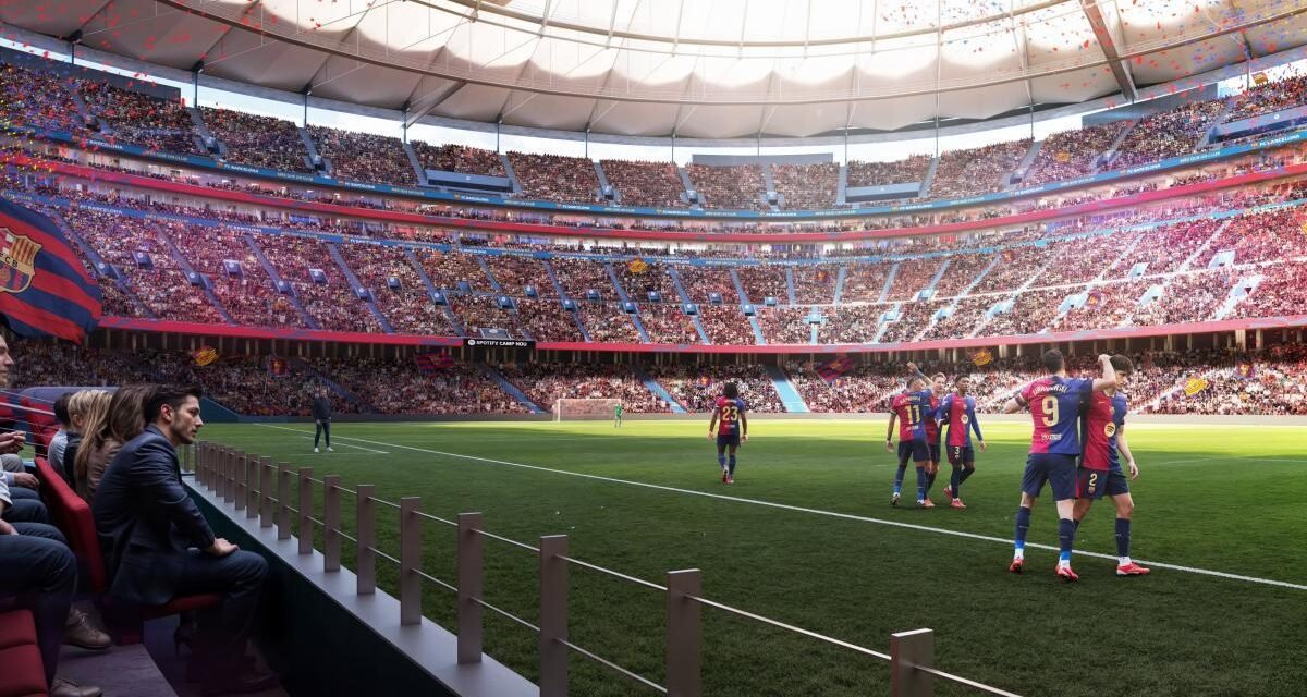 El nuevo Spotify Camp Nou ya luce césped