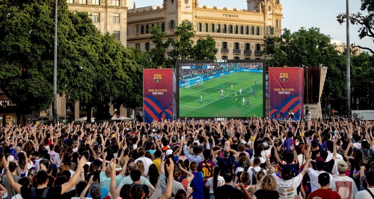 La pantalla para ver la final de la Champions femenina se instalará en el parque de las Glòries