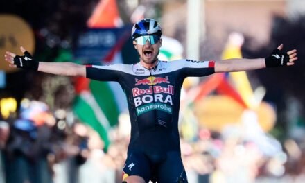 El alemán Denz impide la ‘volata’ en el adiós de Ayuso