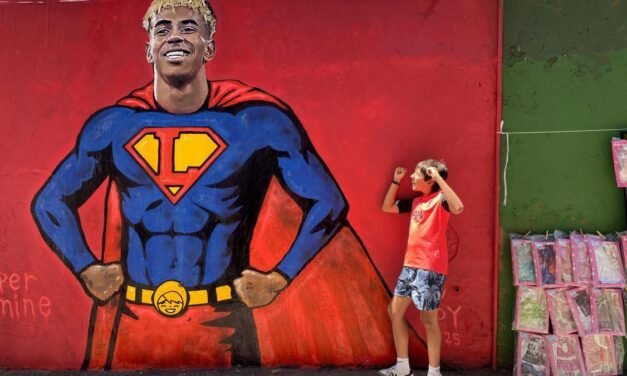 Restauran el mural dedicado a Lamine Yamal que había sido vandalizado