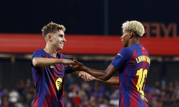 El Barça sale, disfruta y golea en el Gamper al Como
