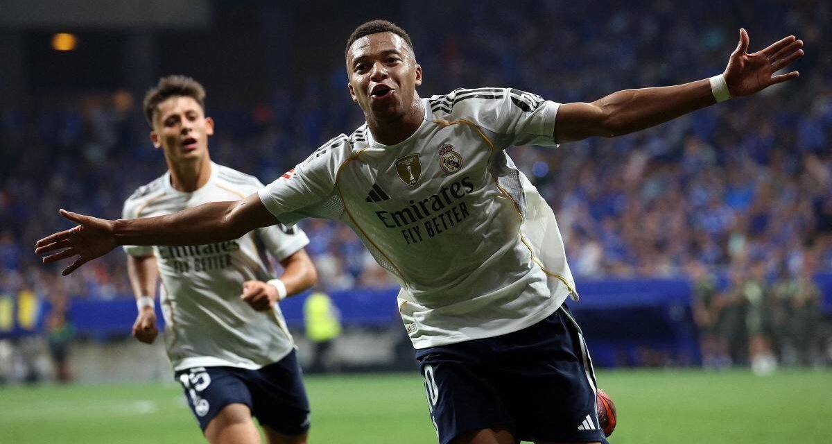 Detenido un aficionado del Oviedo por insultos racistas a Mbappé en el duelo ante el Real Madrid