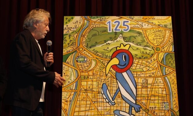 El Espanyol presenta el cuadro de su 125 aniversario, obra de Javier Mariscal