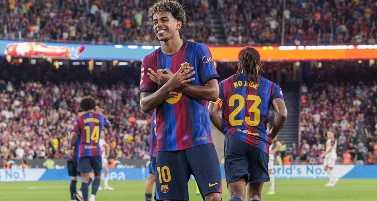 Lamine Yamal, baja en el último entrenamiento antes de viajar a Valencia