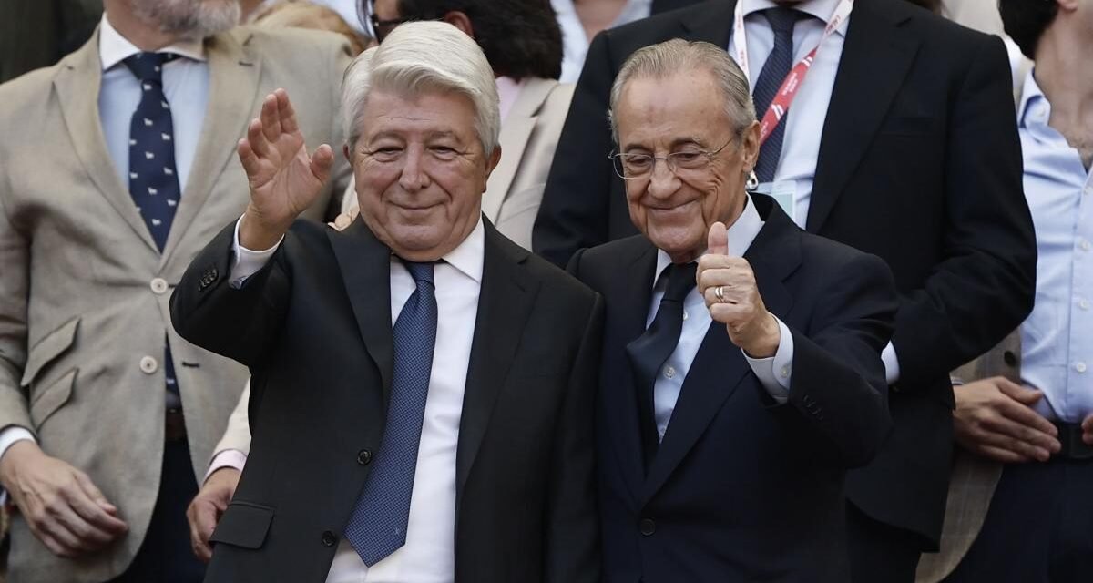 El monumental enfado de Florentino Pérez al saber que Enrique Riquelme estaba en el palco del Metropolitano: “Como me cruce con él…”