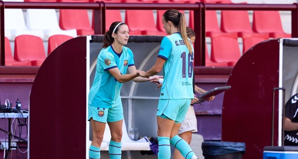 El Barça no brilla, pero gana al Logroño en el regreso de Aitana